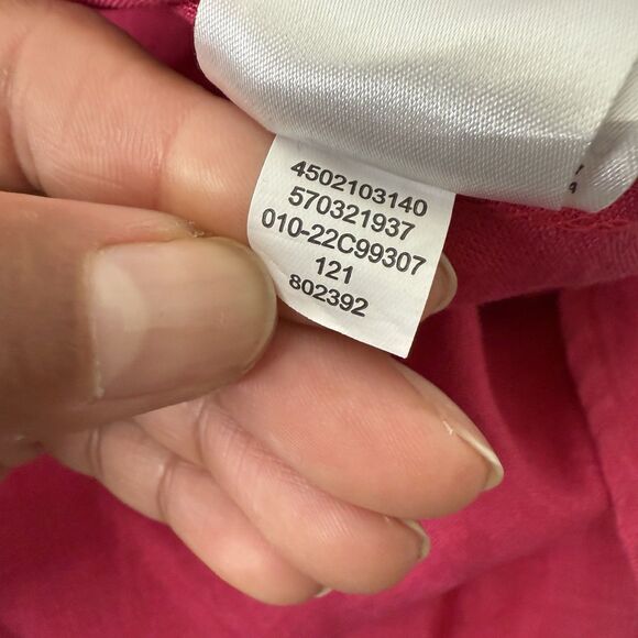 Chicos No-iron Linen Button down Tunic 3/4 Sleeve Sz 1 US 8 Coastal Lagenlook - Picture 11 of 11